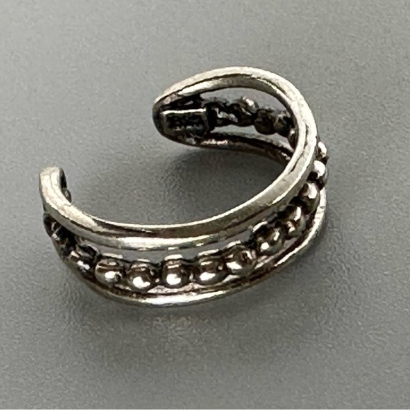 Sterling Silver Triple Band Ear Cuff – No Piercing Needed - Picture 8 of 14